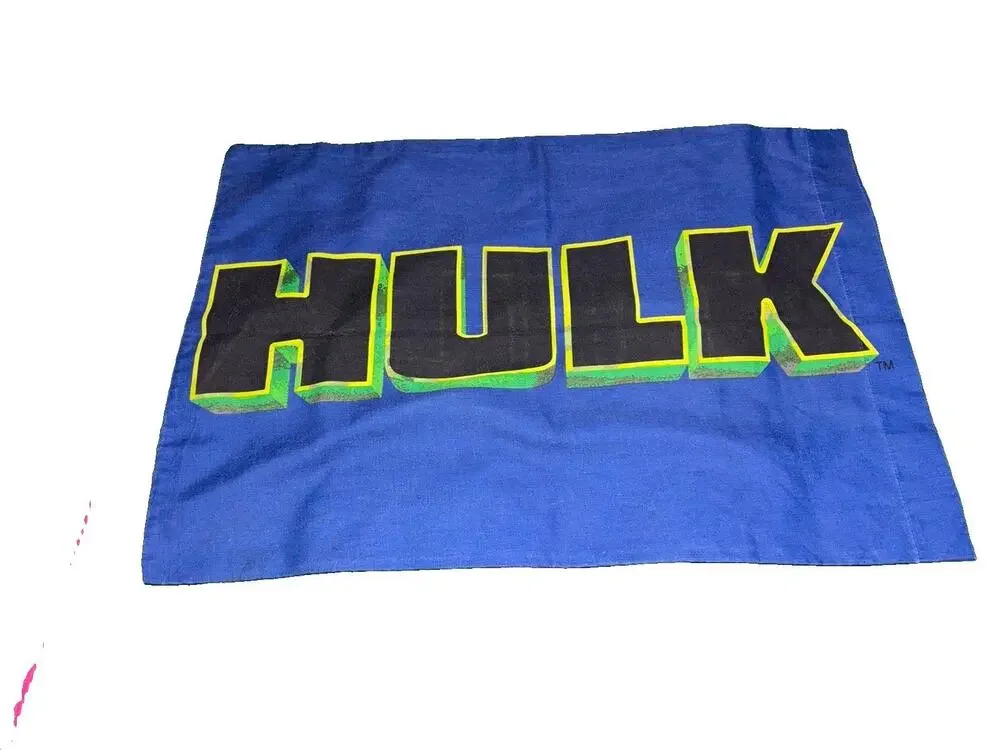 Marvel Hulk Kids Standard Cotton Pillowcase Blue/Black/Green Open End